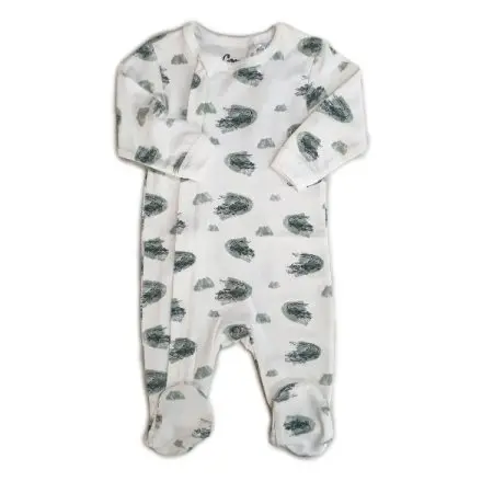 Zipper Footie  - Lily Pad Alligator