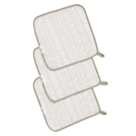 Deluxe Washcloth 3 Pack - Grey Mudcloth