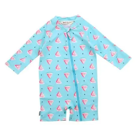 Jan & Jul Long Sleeve One Piece UV Jumpsuit - Watermelon