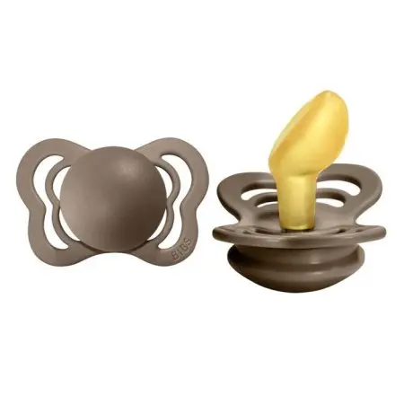 Couture Natural Rubber Pacifier 2 Pack - Dark Oak