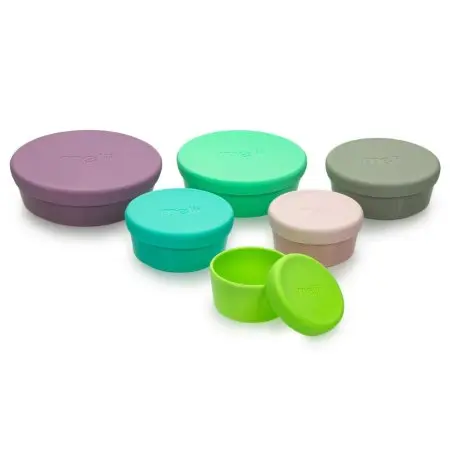 Stacking Containers with Silicone Lids