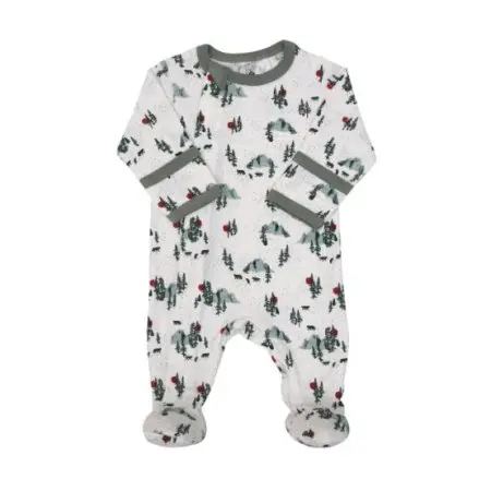 Zipper Footie - Forest