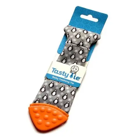 Baby Teething Tie - Penguin