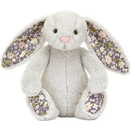 Jellycat Grey Bunny Little - Floral Ears