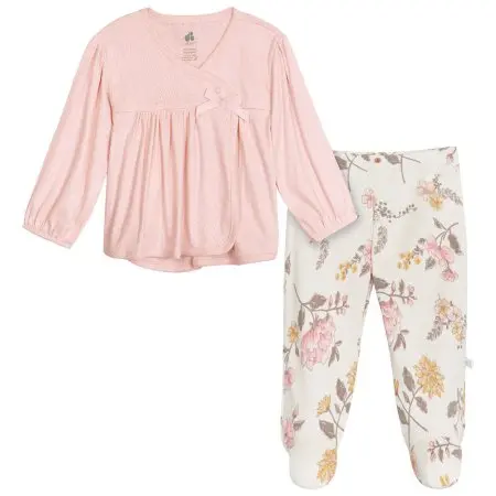 Just Born 2 Piece Baby Girls Vintage Floral Take Me Home Set