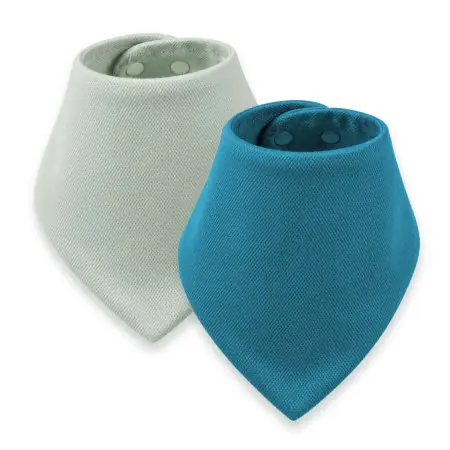 Kaffle Bandana Bib 2 Pack - Blue/Light Blue