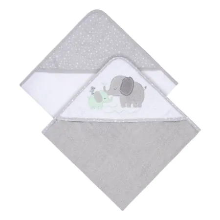 Gerber Koala Baby Hooded Towel Pack- Elephant - Grey	GCW40047 Tjskids.com