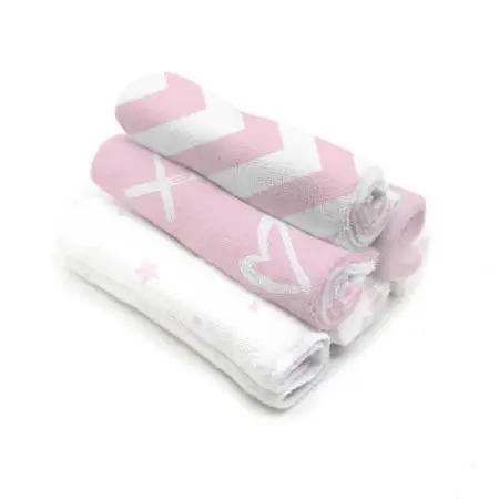 Kushie Washcloths 6 Pack - Pink