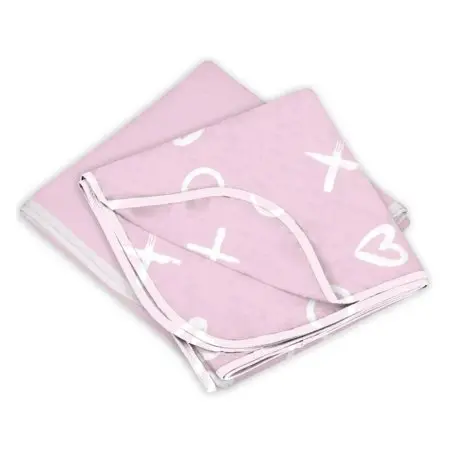 Kushies Flannel Receiving Blanket 2 Pack - Pink SolidXO