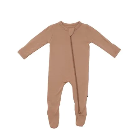 Kyte Baby Zippered Footie - Latte