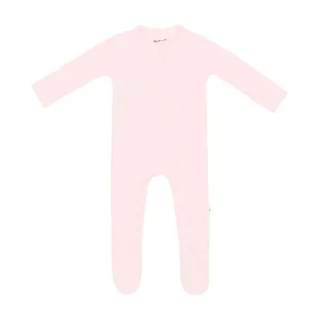 Ribbed Zippered Footie - Sakura