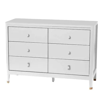 Aster 6 Drawer Dresser - White