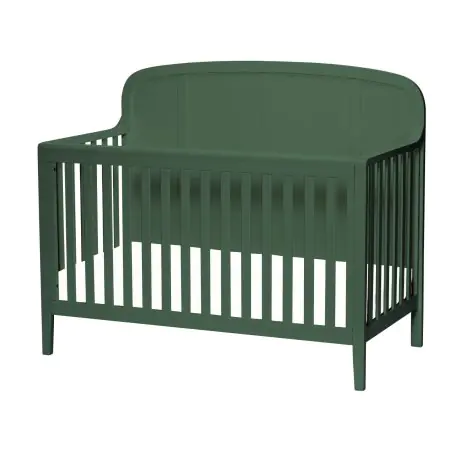Little Seeds Briar Headboard Crib - Bottle Green	CR031BPG 884392016951 Tjskids.com