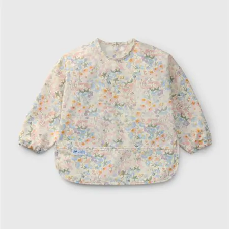 Loulou Lollipop Long Sleeve Waterproof Bib - English Garden	LSBIBENG 825754050336 Tjskids.com