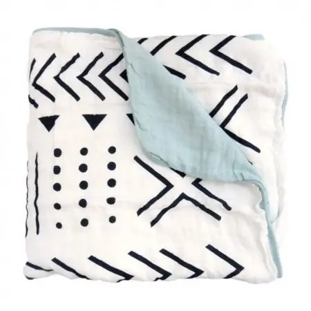 Loulou Lollipop Muslin Quilt Black and White