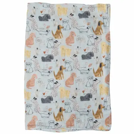 Loulou Lollipop Muslin Swaddle Blanket - Honey Puppies