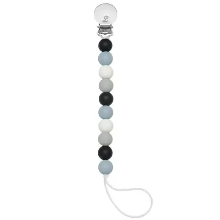 Loulou Lollipop Silicone Pacifier Clip - Lolli - Black Blue