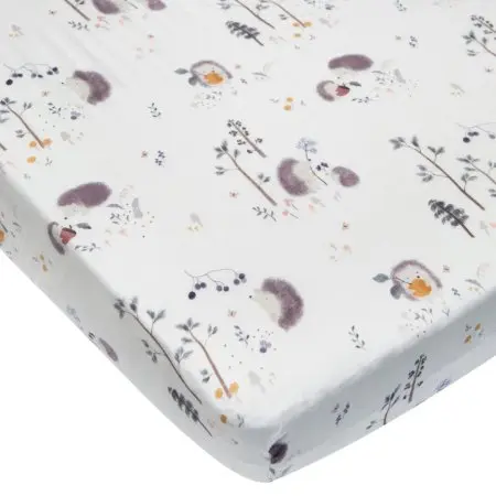 Loulou Lollipop Fitted Crib Sheet Hedgehogs