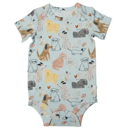 Loulou Lollipop Short Sleeve Bodysuit Honey Puppies
