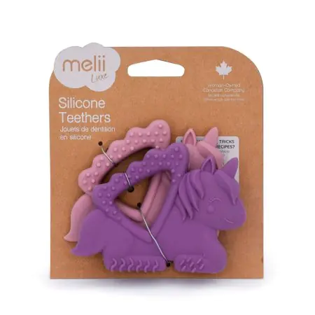 Meliibaby LUX Silicone Teether Unicorn 2 Pack