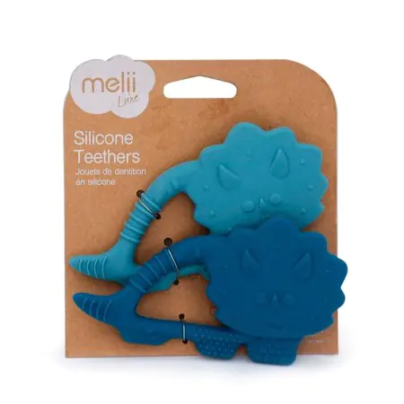 Meliibaby LUX Silicone Teether Dino 2 Pack