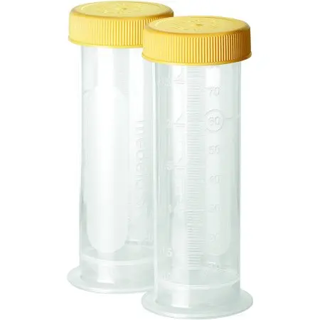 Medela 80mL Collection Container Reusable Breast Milk Bottles | BPA-Free, Pasteurization Safe