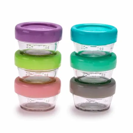 Melii Glass Food Container 2oz - 6 Piece Set 