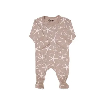 coccoli Modal Blend Zipper Footie - Moonlight Starfish