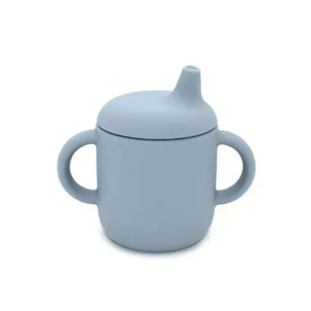 Nouka Silicone Sippy Cup with Handles - Lily Blue