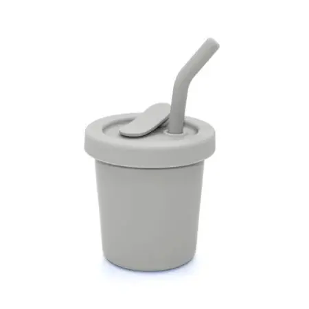 Nouka Silicone Straw Cup 6 oz Light Storm
