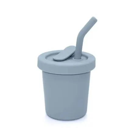 Nouka Silicone Straw Cup 6 oz Lily Blue