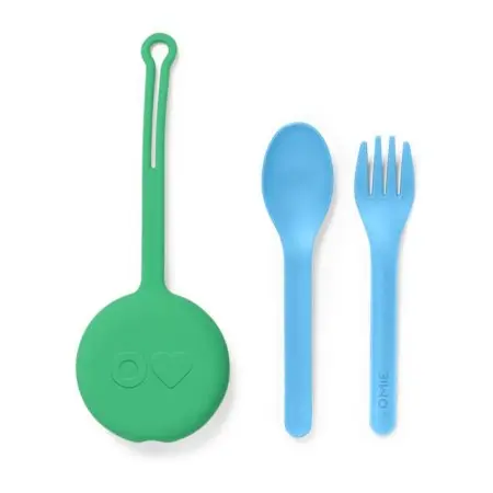 Omie Life OmiePod Spoon & Fork Set Mint Green 