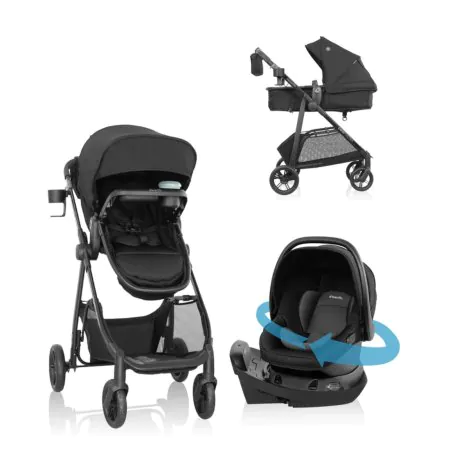 Evenflo Omni Ultra Travel System with Revolve180 LiteMax - Caviar Black	TS160112511C Tjskids.com