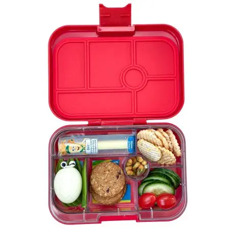 Yumbox	Original 6 Compartment - Roar Red with Race Cars Tray	RRI202303C 850049318204 Tjskids.com