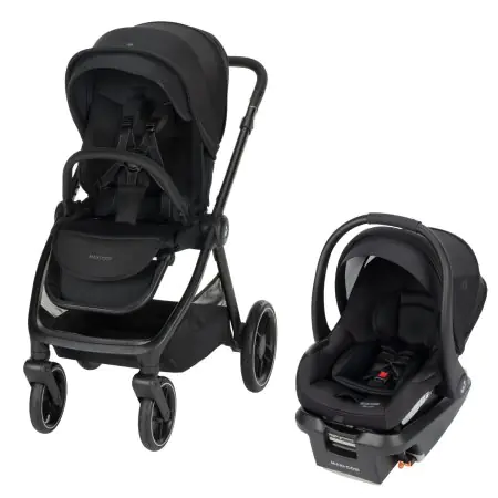 Maxi Cosi Oxford Stroller Car Seat Bundle - Twillic Black