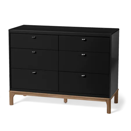Little Seeds Laurel 6-Drawer Dresser - Black/Chestnut	CG007SCBP 884392018986 Tjskids.com