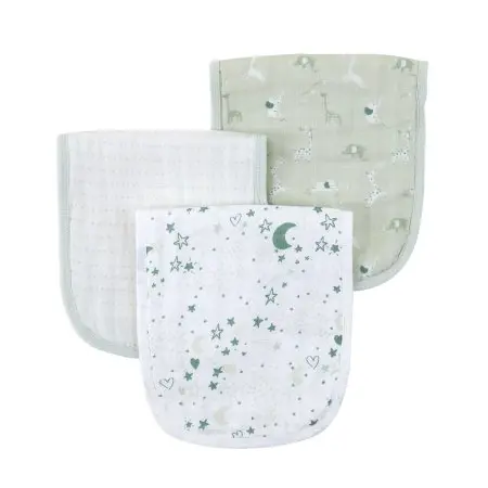 Piccolo Bambino Muslin Burp Cloth 3 Pack - Green