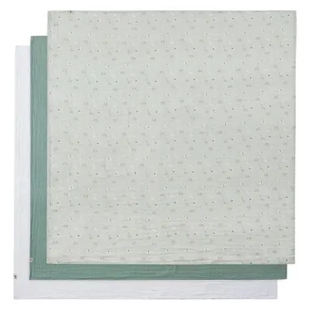 Piccolo Bambino Muslin Swaddle 3 Pack - Green