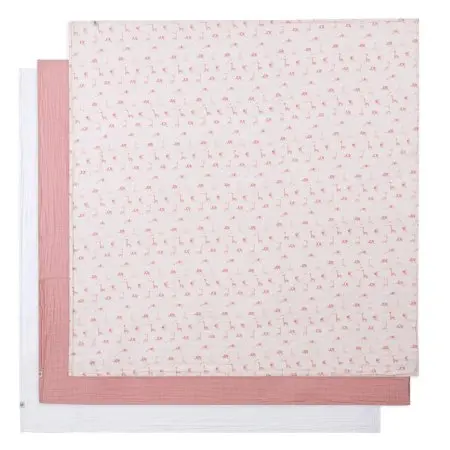 PICCOLO BAMBINO Muslin Swaddle 3 Pack - Pink