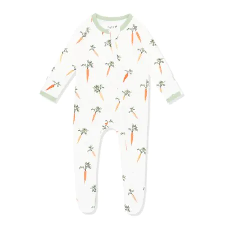 Kyte Baby Printed Zippered Footie - Carrot Tjskids.com