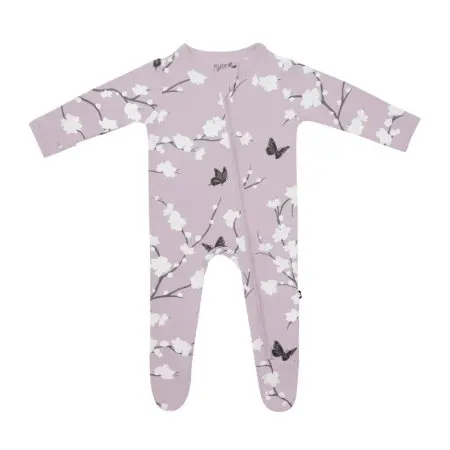 Kyte Baby Printed Zippered Footie - Cherry Blossom Tjskids.com
