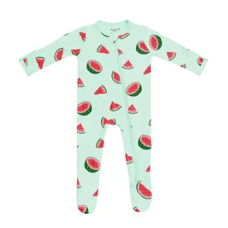 Kyte Baby Printed Zippered Footie - Watermelon Tjskids.com