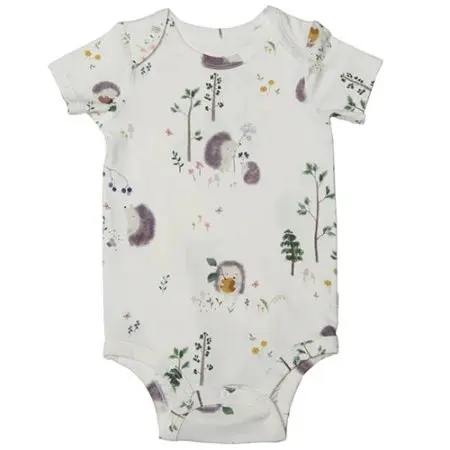 Loulou Lollipop Short Sleeve Bodysuit - Hedgehogs 02882