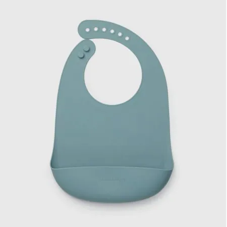 Loulou Lollipop Silicone Bib - Slate SILBIBSLT 825754049507 Tjskids.com