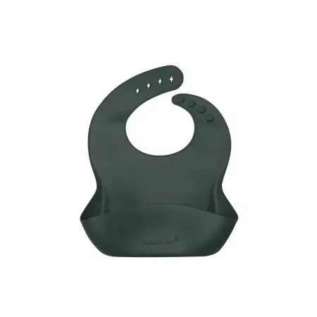 Loulou Lollipop Silicone Bib - Spruce Green SILBIBSPR Tjskids.com