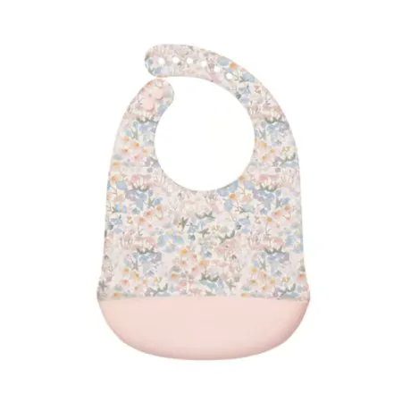 Loulou Lollipop Silicone Bib Printed - English Garden SILBIBENG	825754050350 Tjskids.com