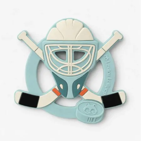 Loulou Lollipop Silicone Teether - Hockey Helmet	STSHKY	825754042645 Tjskids.com