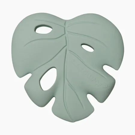 Loulou Lollipop Silicone Teether - Monstera Seafoam	MONSTERA-SFM 825754026430 Tjskids.com