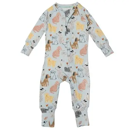 Loulou Lollipop Sleeper Tencel - Honey Puppies BA1002U-HNP-1 825754028854 BA1002U-HNP-2 825754028861 BA1002U-HNP-3 825754028878 BA1002U-HNP-4 825754028885 BA1002U-HNP-5 825754031342