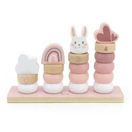 Label Label Little Stacking Rings - Pink